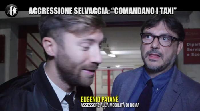 L'assessore alla Mobilità Patanè (screenshot Le Iene) assessore patanè le iene