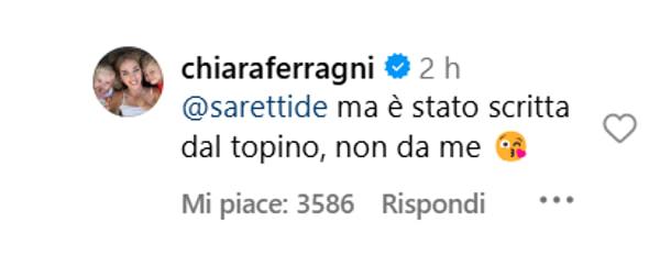 Chiara Ferragni e la risposta su Instagram-2 Chiara Ferragni e la risposta su Instagram-2