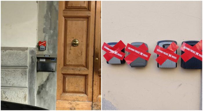 Il blitz di Il blitz di Salviamo Firenze contro le keybox