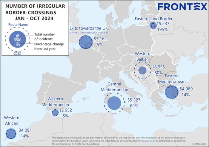 La mappa degli attraversamenti irregolari La mappa degli attraversamenti irregolari