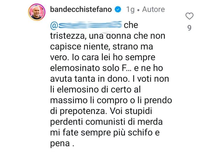 Una risposta Bandecchi su Instagram Risposta Bandecchi Instagram