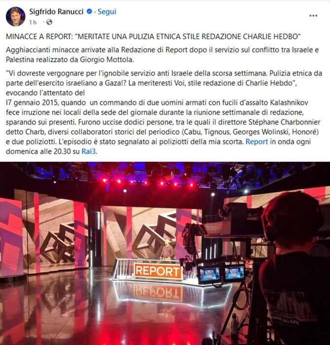 Sigfrido Ranucci su Fb Sigfrido Ranucci su Fb