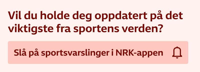 FOTO: Ellen Rikke Clausen Teigen Invito ad abbonarsi alle notifiche sportive nell'app NRK.no