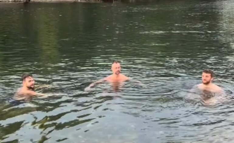 Slovan Bratislava, bagno nel fiume prima della sfida di ABA League