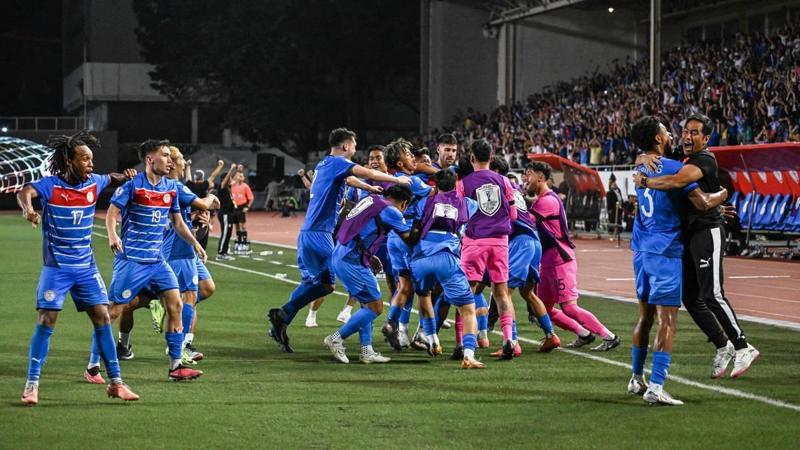 Foto: JAM STA ROSA / AFP,NTB Le Filippine festeggiano durante una partita della Coppa ASEAN 2024