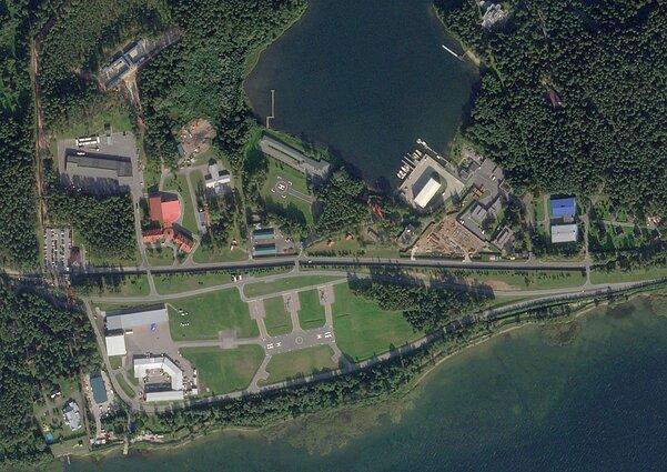 Immagine satellitare della residenza del presidente russo Vladimir Putin a Valdaj, 2023 Immagine satellitare della residenza del presidente russo Vladimir Putin a Valdaj, 2023