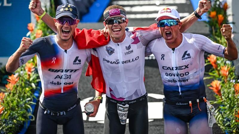 Foto: Bartłomiej Zborowski/Activ’Images / ironman.com Iden, Stornes e Blummenfelt