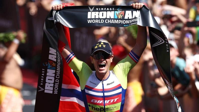 Foto: AFP Gustav Iden vince i Mondiali Ironman a Kona, nelle Hawaii