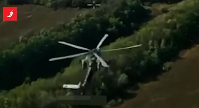Un drone FPV ucraino abbatte un Mi-28NM russo in volo